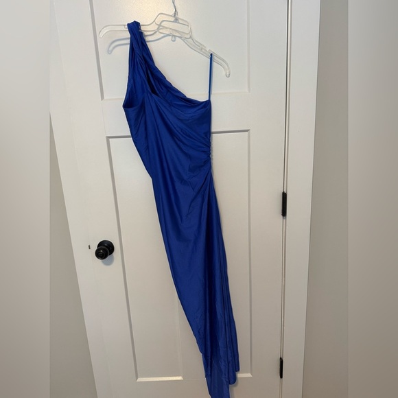 Baobab celele dress  Elegant Blue One-Shoulder Dress - Picture 7 of 8